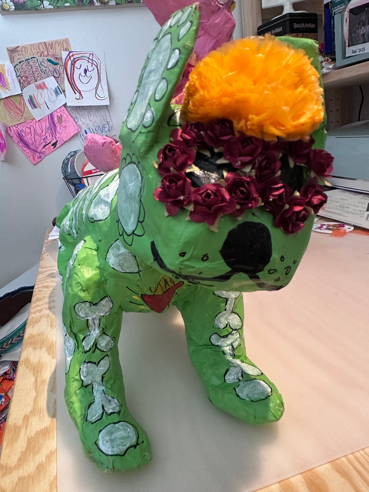 Papel mache dog