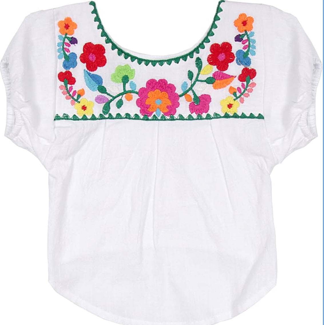 Embroidered dog Mexican blouse
