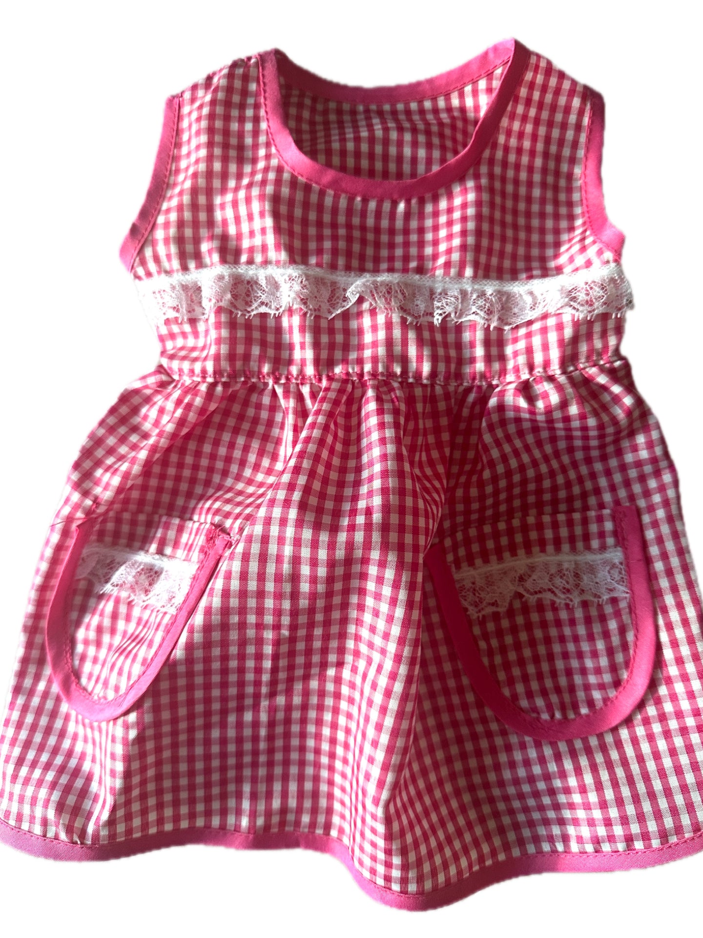 Pink dog apron