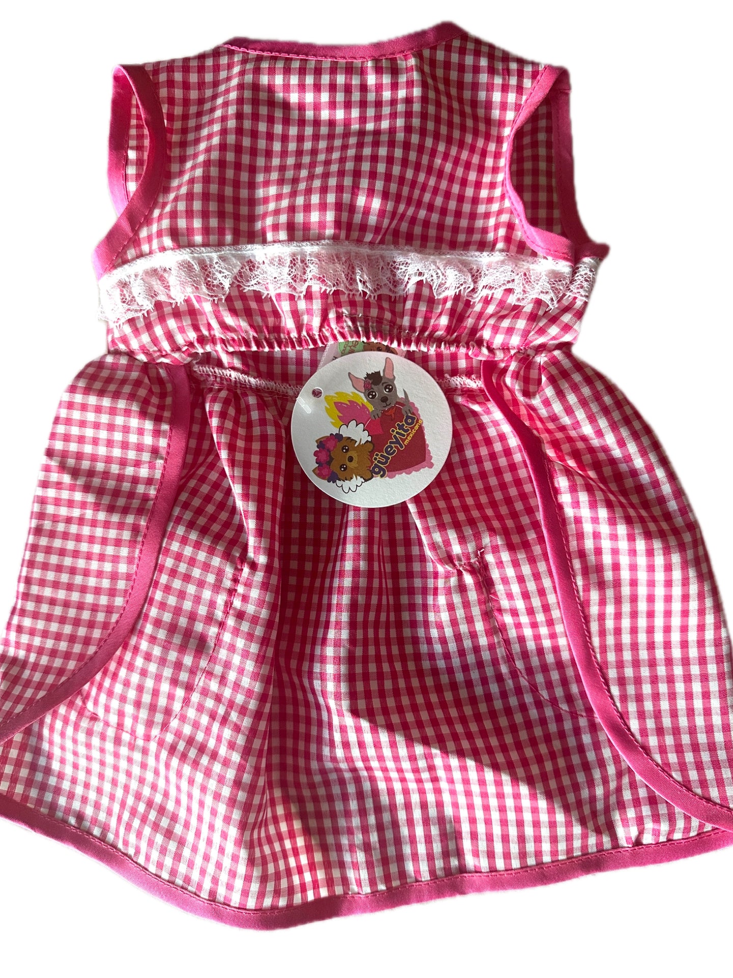 Pink dog apron