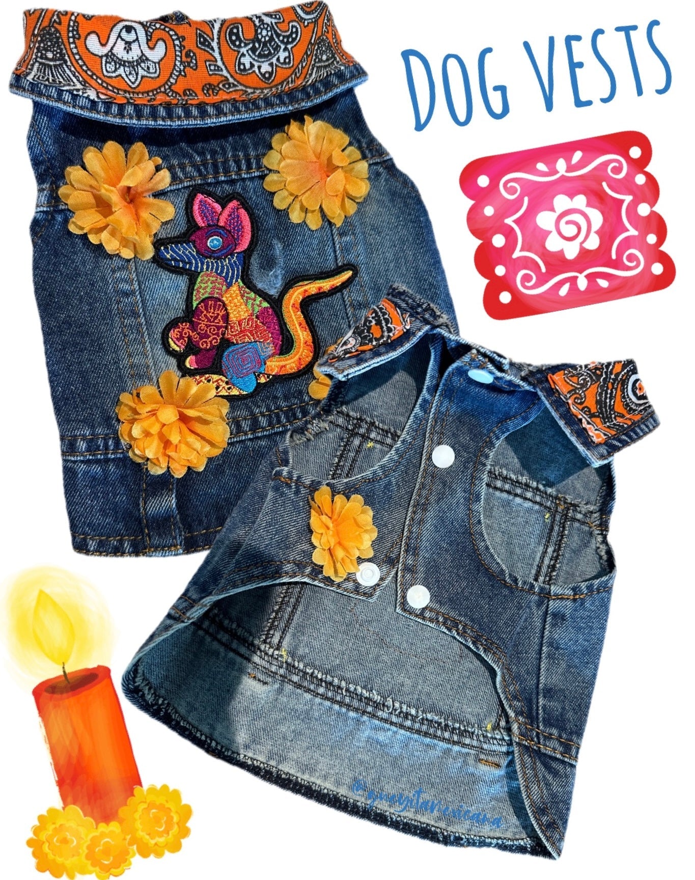 Alebrije dog vest - GueyitaMexicana