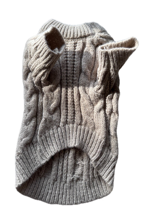 Cozy beige Dog sweater - GueyitaMexicana