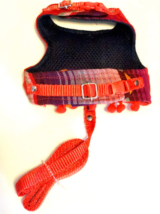 Dog Harness Serape style color red - GueyitaMexicana