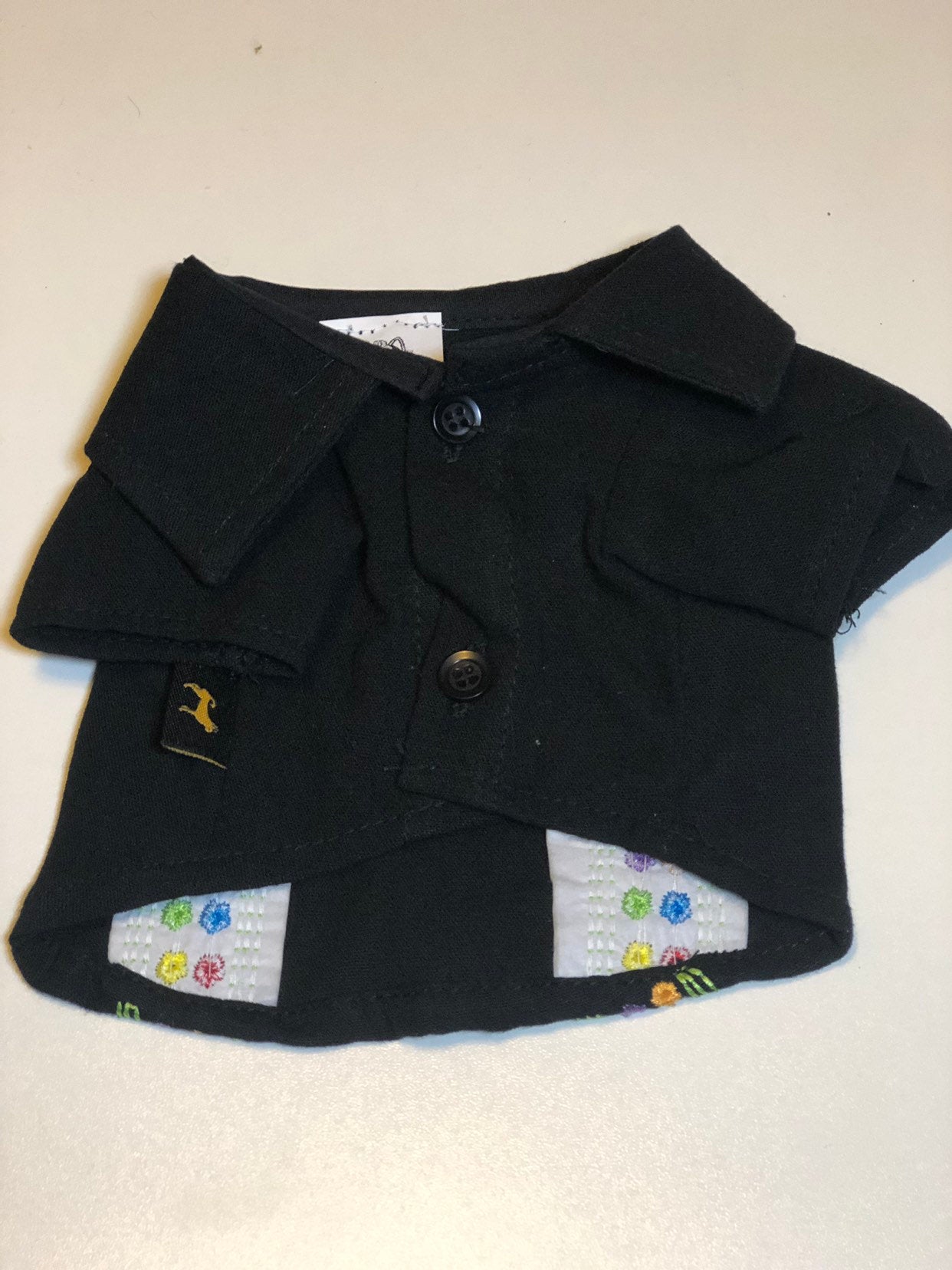 Mexican Black Guayabera for dog - GueyitaMexicana