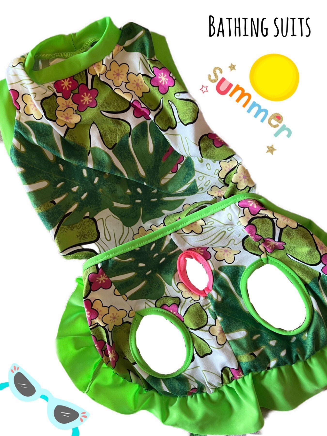 Two piece Bathing suit for dog girls - GueyitaMexicana