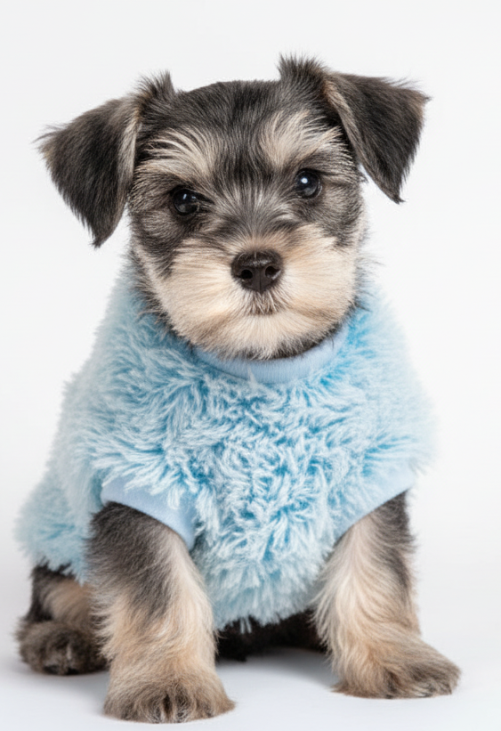 Cloud-Soft Fluffy Blue Dog Sweater