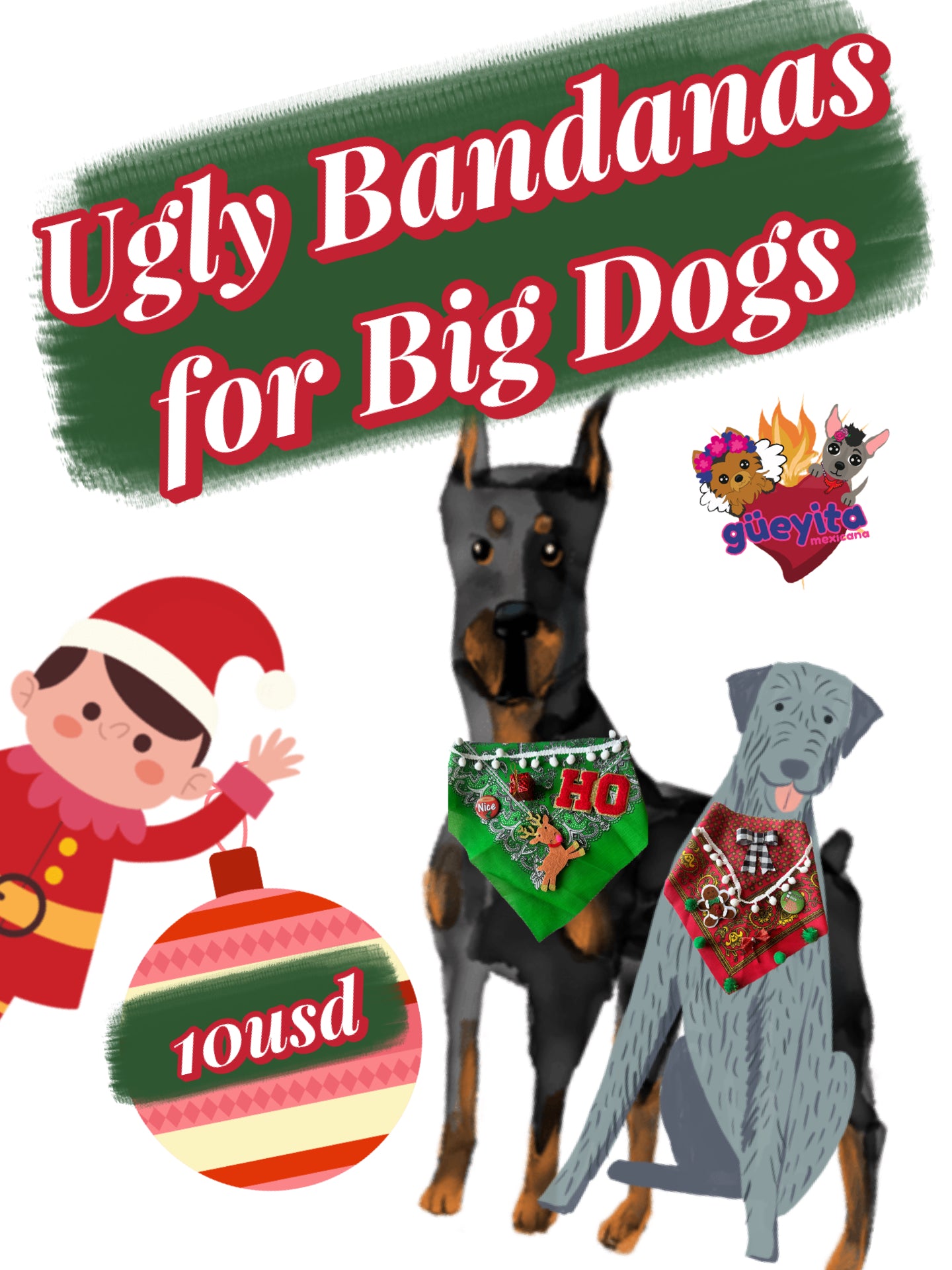 Ugly Christmas Bandanas kit