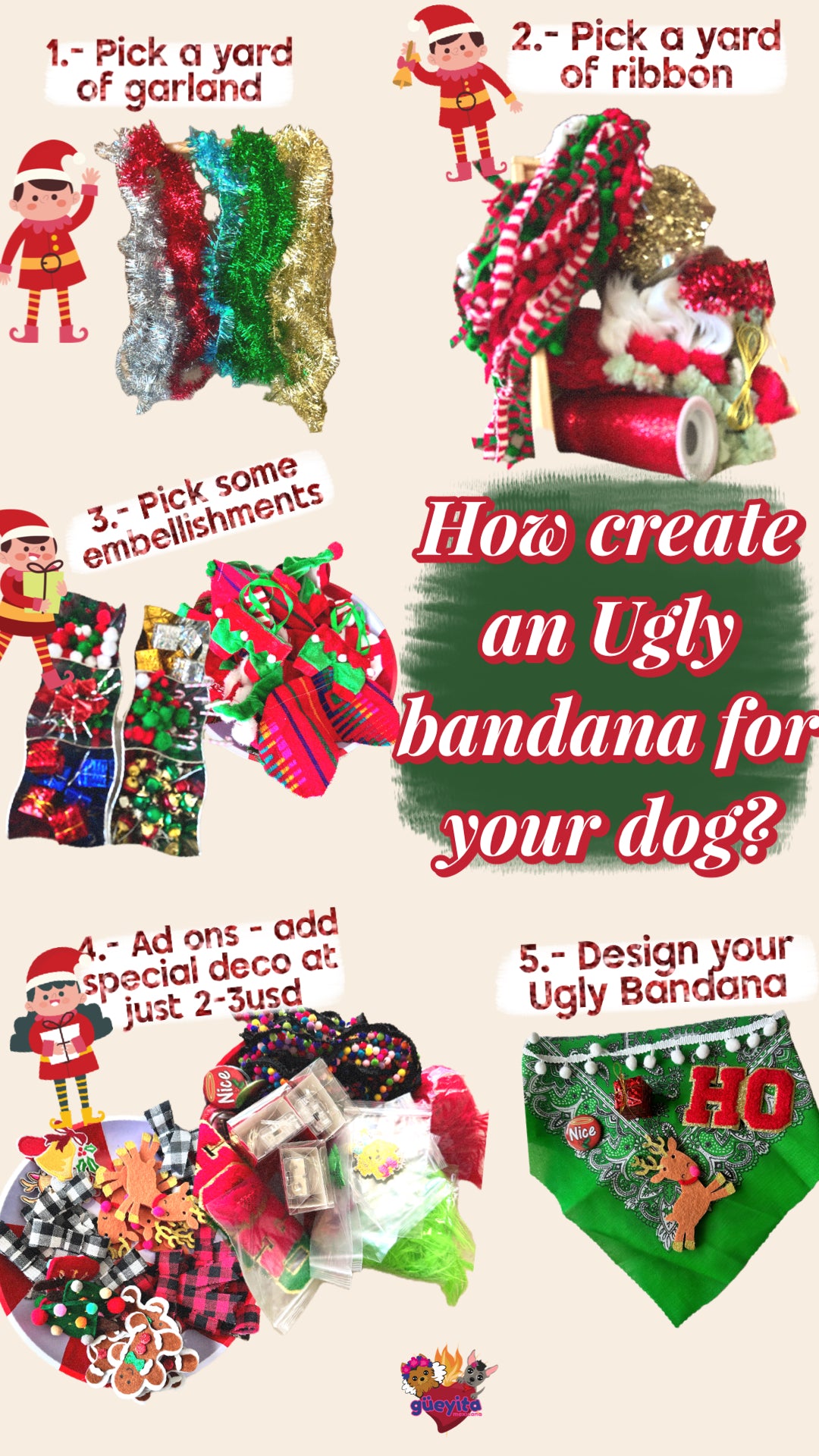 Ugly Christmas Bandanas kit
