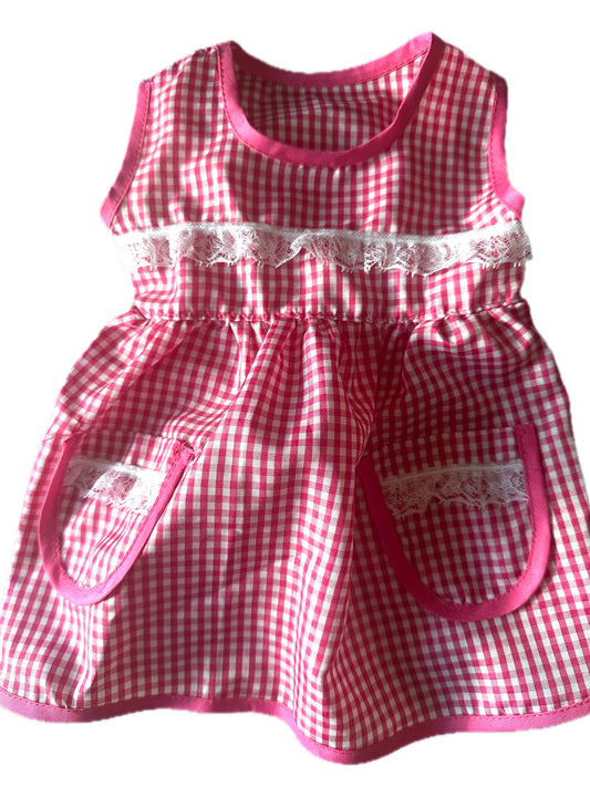 Pink dog apron