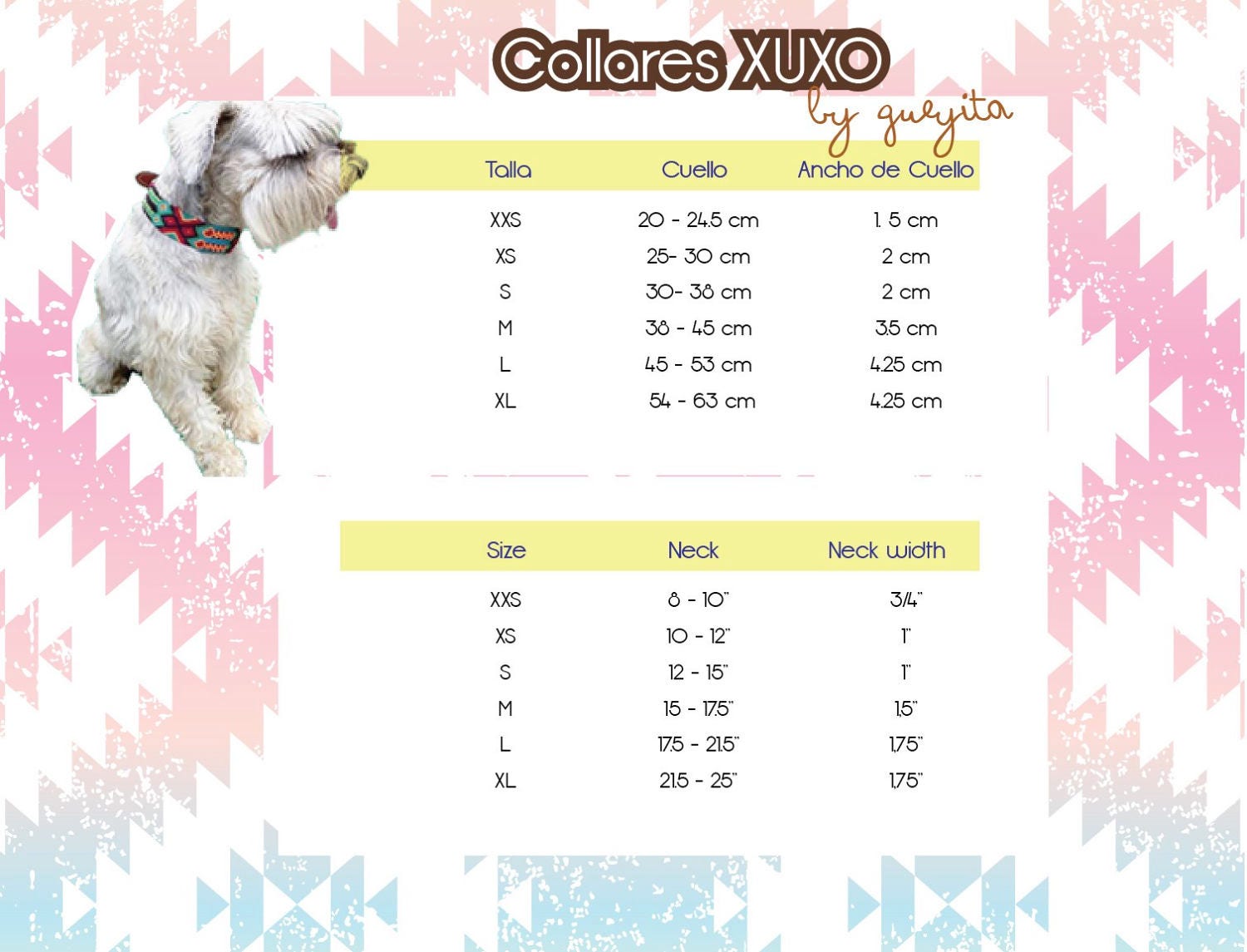 Artisanal dog collars size XXS - GueyitaMexicana