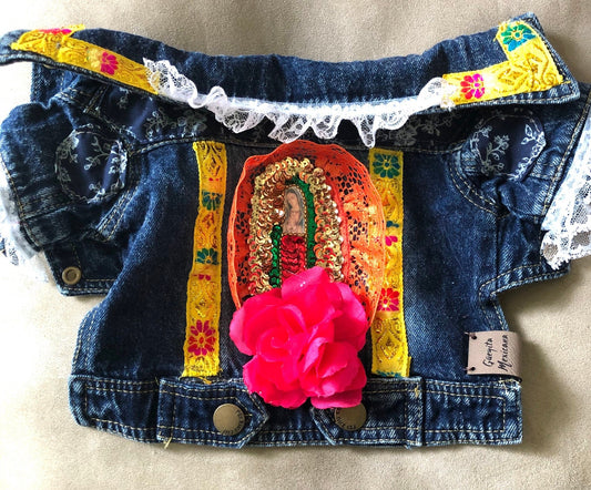 Virgin of Guadalupe denim jacket - GueyitaMexicana